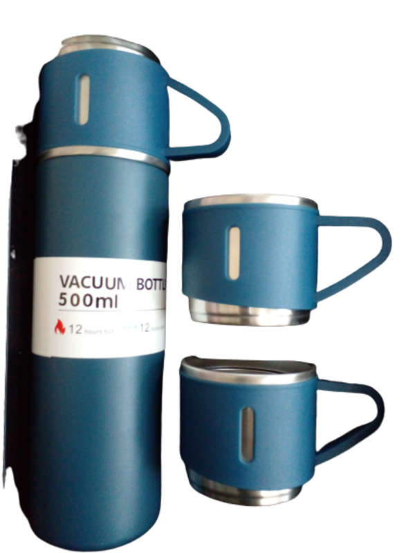 500ml Stainless Steel Double Wall Thermos Vacuum Flask -Blue