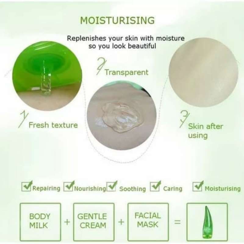 Pack of 3 Aloe Vera Soothing And Moisturizing Gel - 250ml x 3