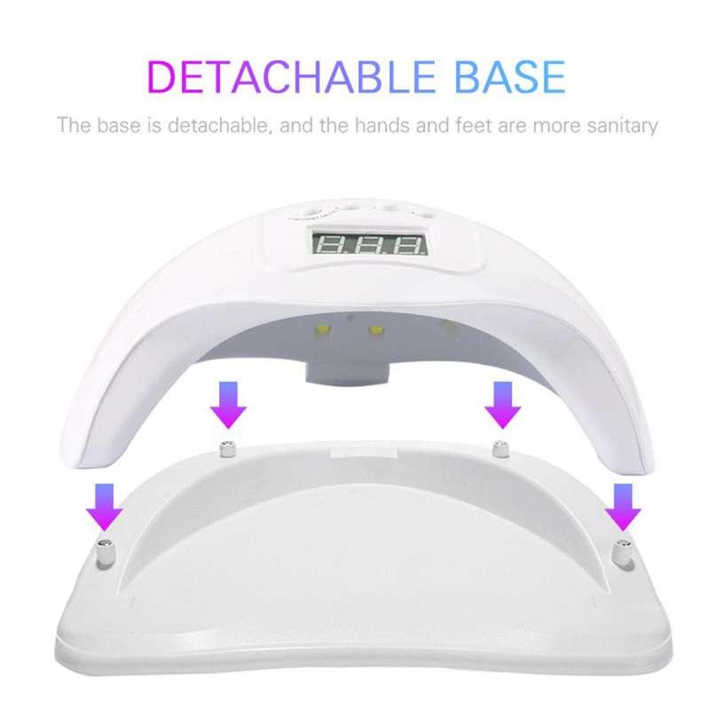 48W SUN Five Nail Curing Drying Lamp with Infrared Sensing Auto on Function - White