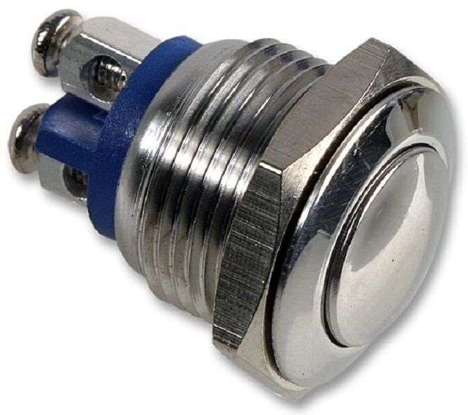 Bulgin Limited (MP0042/2) Vandal Resistant Switch, 16.2 mm, SPST-NO