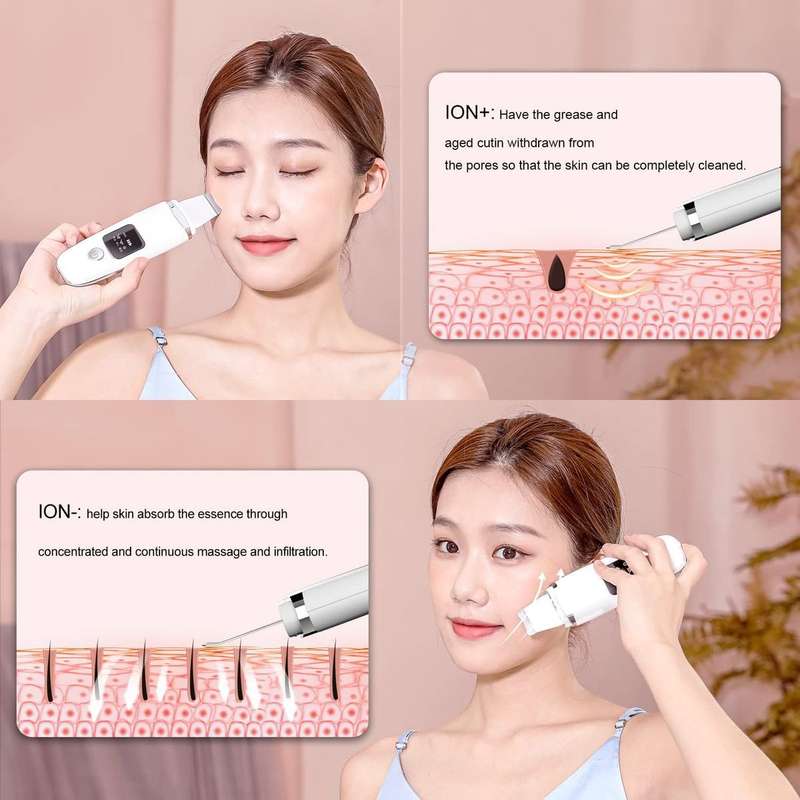 Ultrasonic Iron Facial cleansing Scrubber