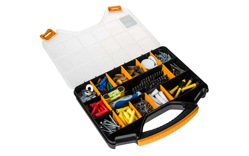 MANO 13" Adjustable 18 Compartment Plastic Storage Organizer