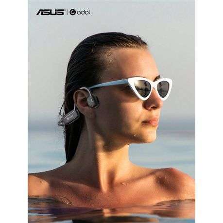 ASUS Adol - IPX8 Waterproof Wireless Bone Conduction Sports Headset - Black