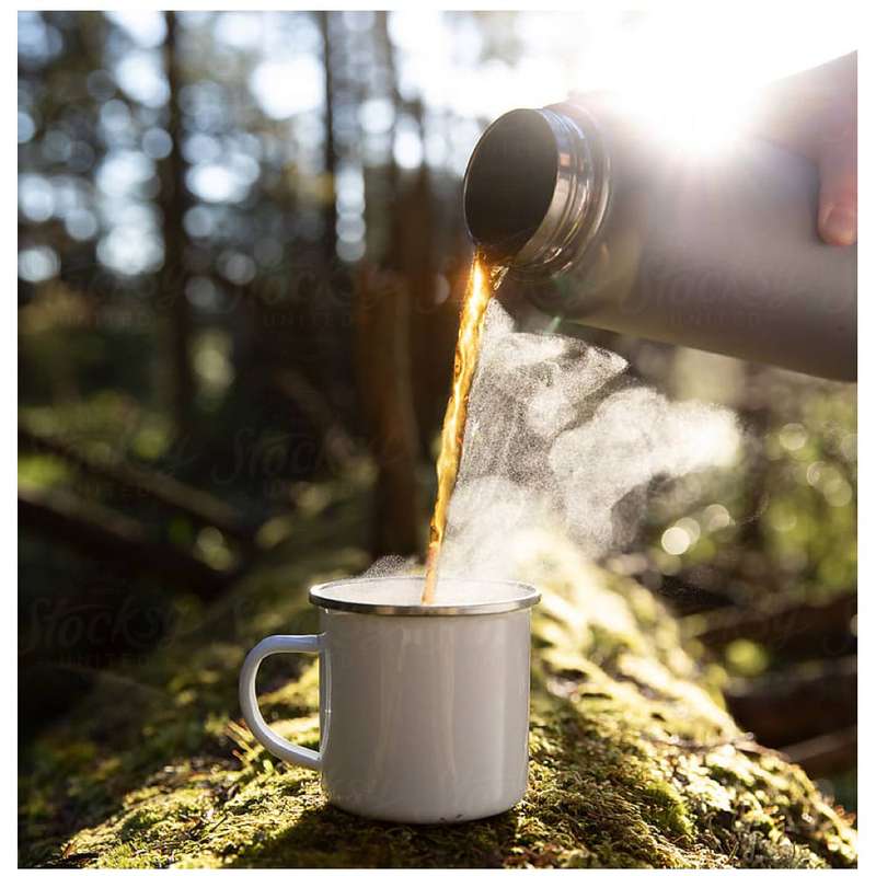 Rustic Retro Camping Enamel Mugs (Set of 12) 8cm