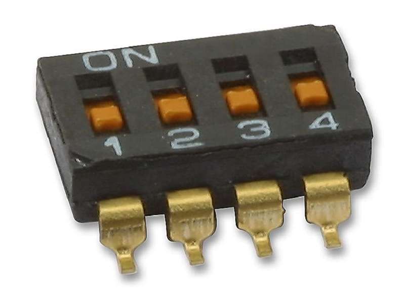 Omron (A6S-4102-H) DIP / SIP Switch, SPST, 24 VDC, 25 mA