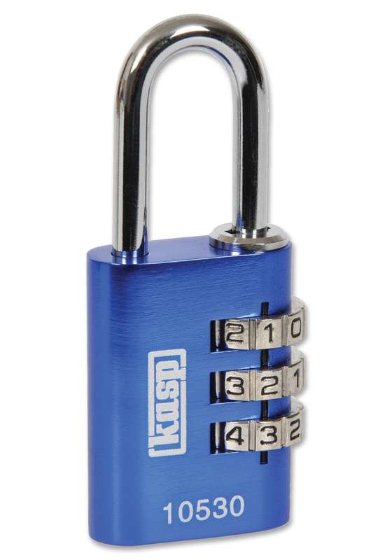 Kasp Security (K10530BLUD) Padlock, Combination, Aluminium, 30mm, Blue
