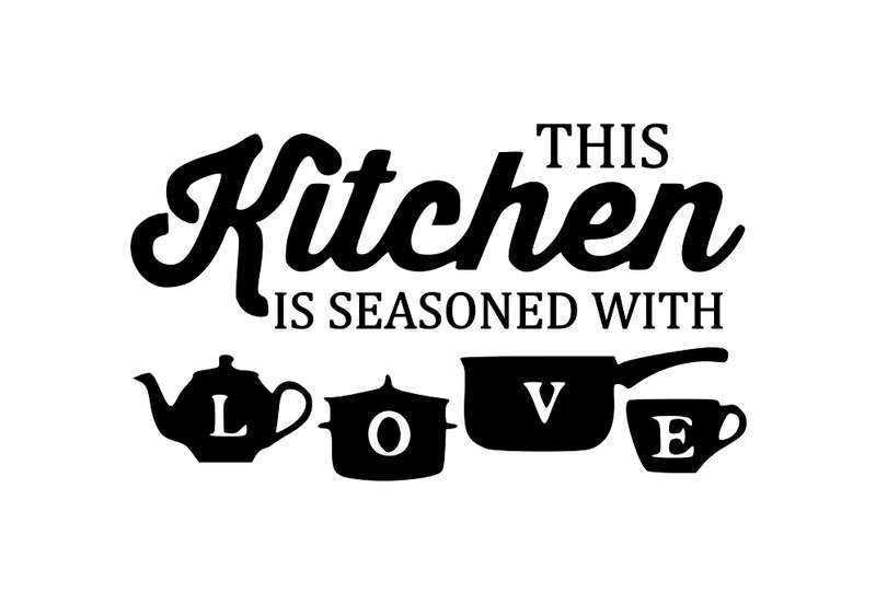 This Kitchen Is Seasoned With Love Wall Vinyl Sticker