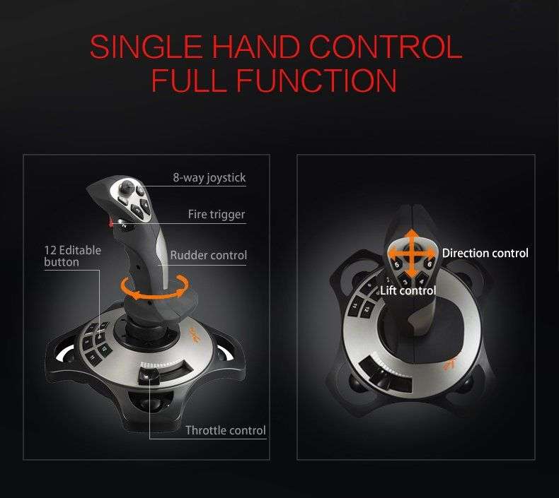 PXN-2113 USB Flight Stick PC Joystick Controller
