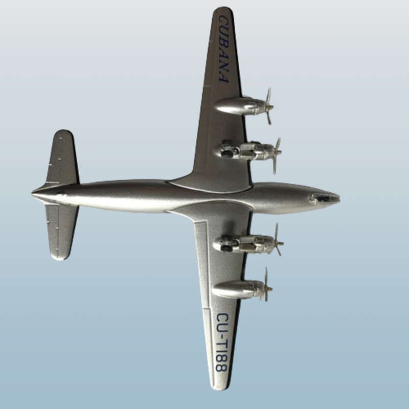 1:400 Scale, Cubana Airlines, Douglas DC-4, Diecast Alloy Display Model