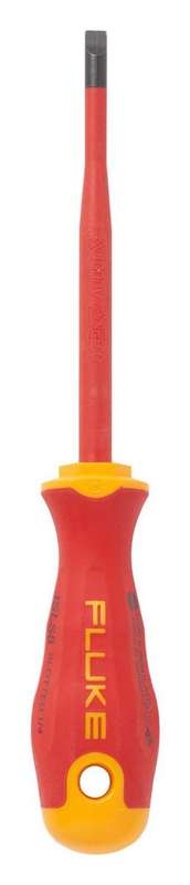 Fluke (ISLS8) Screwdriver, Slotted, Insulated, VDE, 1000 V, 0.25 " Tip, 5