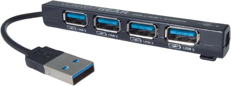 Connekt Gear (25-0058) 4 Port USB 3.0 Hub, Black