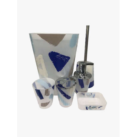 Bathlux 6 Piece Bathroom Kit Geometric Design