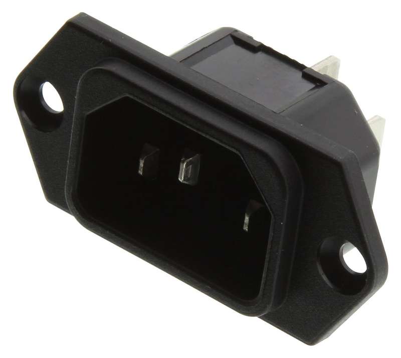 Schurter (6100.3300) IEC Power Connector, IEC C14 Inlet, 15 A, 250 VAC