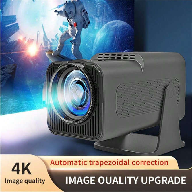 HY320 -180 Rotatable Home Theatre Projector With WiFi 6 Technology -Black