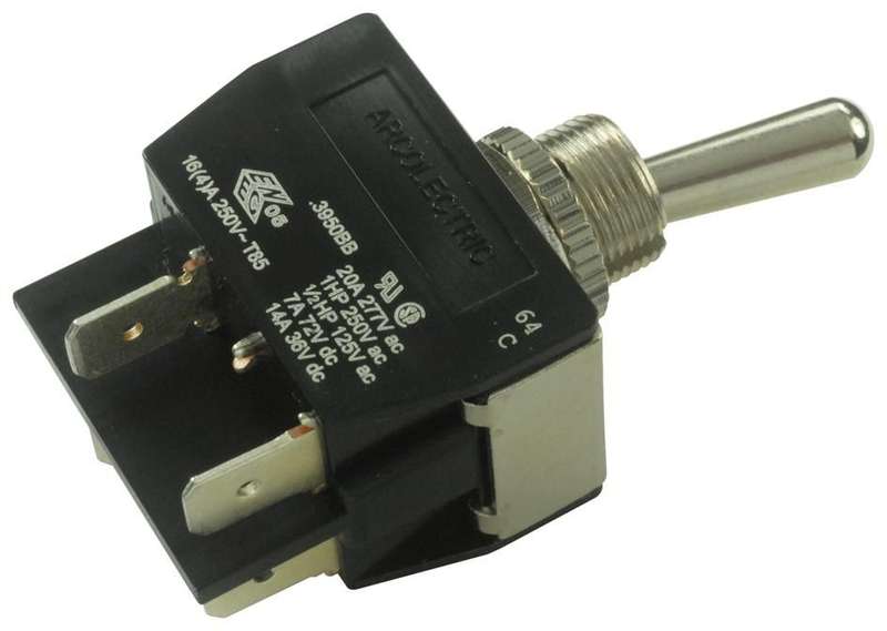 Arcolectric (C3950BBAAA) Toggle Switch, Off-On, DPST, Non Illuminated