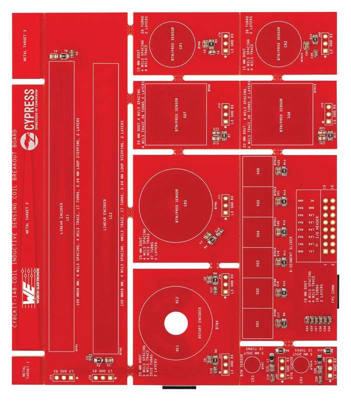 Infineon (CY8CKIT-148-Coil) Inductive Sensing Coil Breakout Board