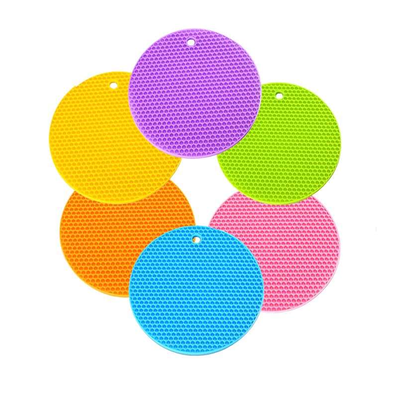 6 Pieces Heat Resistant Mat Silicone Pot Holder