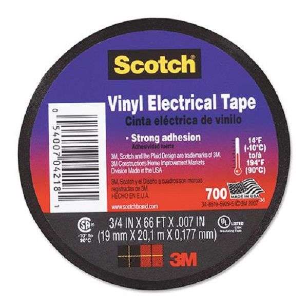 3M - 19MM Electrical Insulation Tape, PVC, 19 mm x 20 m