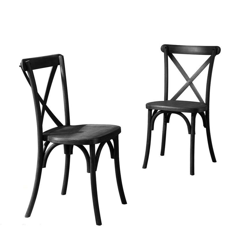 Classic Cross Back Dining Chair - 2 Pack