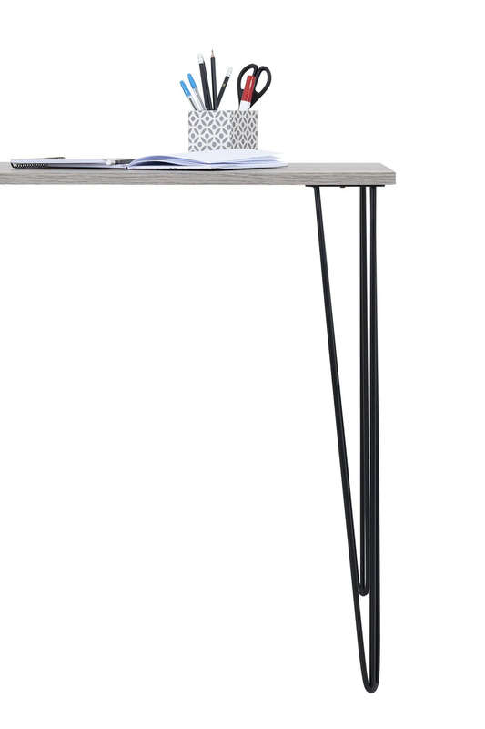 Office / Home Computer Desk with Two Drawers - - Oak (Nature Wood Grain ) / White