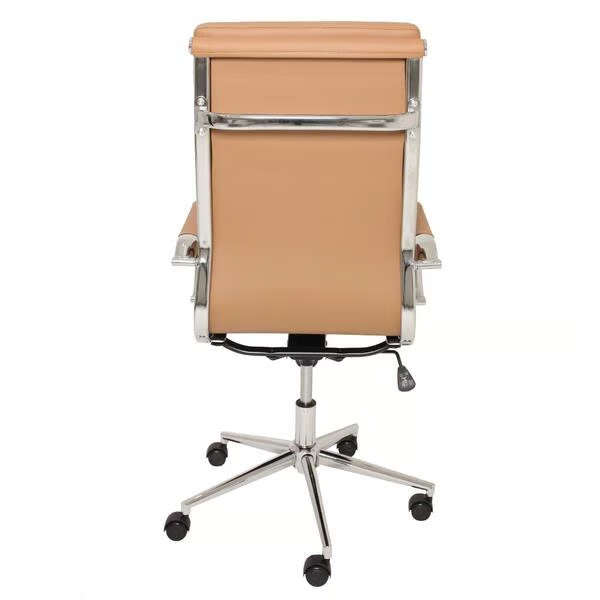 Office Chairs -PU Leather High Back Executive - Camel (Brown) Colour