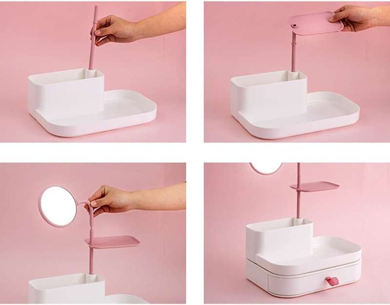 Cosmetic Mirror Actress Tabletop Mirror Cosmetic Storage Box
