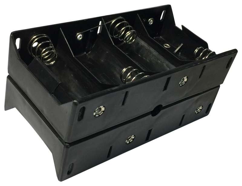 Pro Elec (PE000029) Battery Holder, Panel, D Battery Size, 8 Position