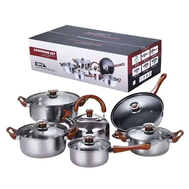 12 Piece Non Stick Cooking Utensil Pots Sets