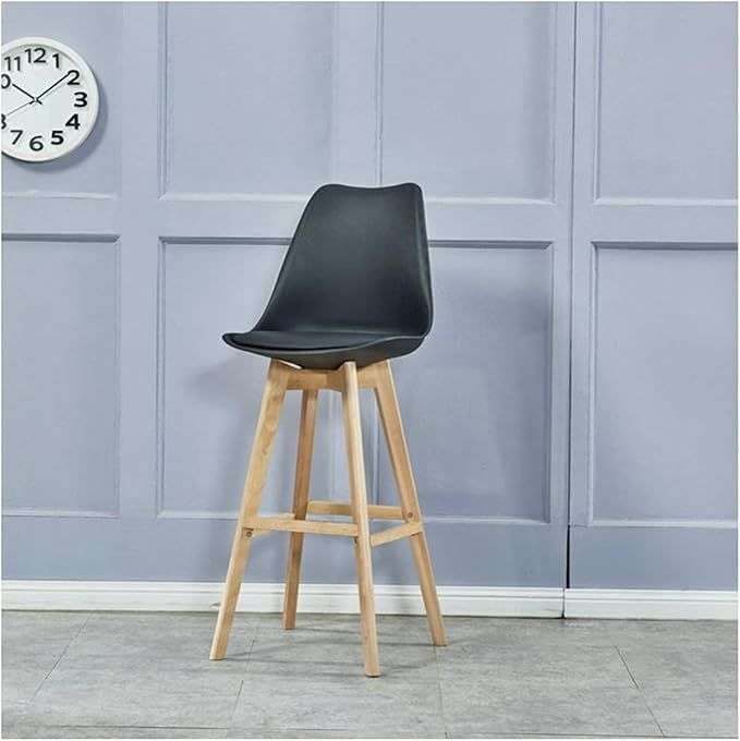 Modern and Stylish Padded Bar Stool - Black
