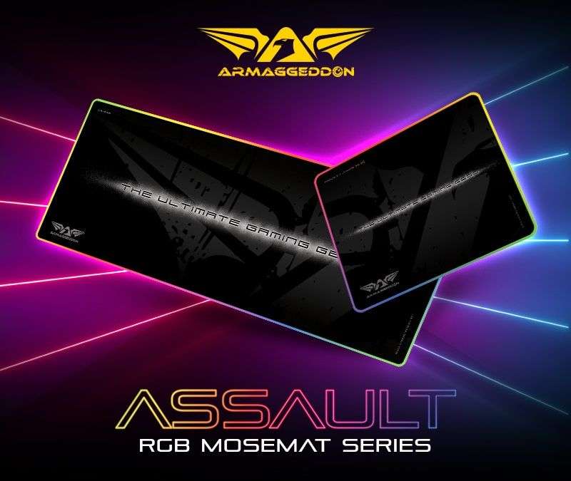 Armaggeddon Assault AS-33R Extra Large RGB Gaming Mouse Mat