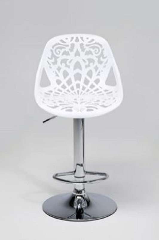 Reena Floral Barstool / Patio stools - White