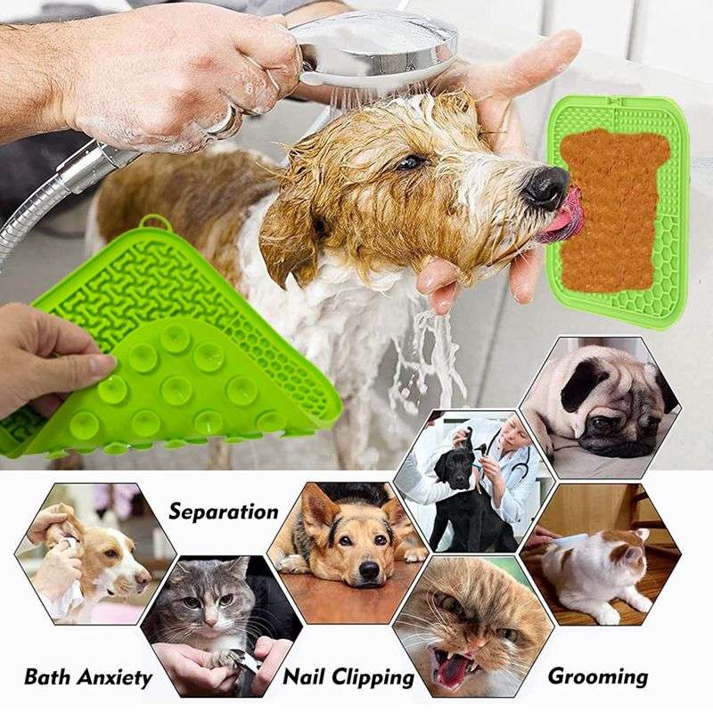DHAO Dog Slow Feeder Licking Mat Dispensing Treater - Blue
