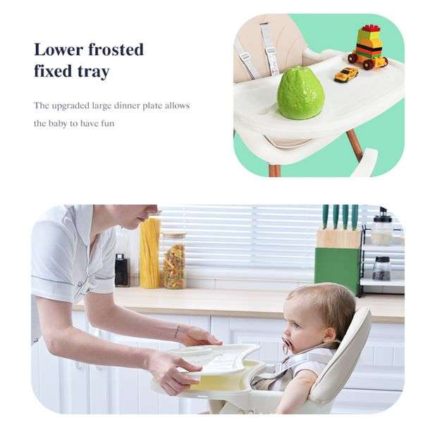 Baby Feeding High Chair 2-In-1 With Removable Tray - Blue