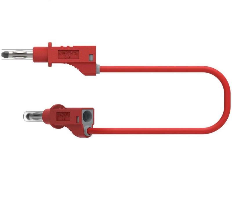 Tenma 76-093 Test Lead, 4mm Stackable Banana Plug, 600 V, 12 A
