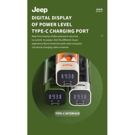 JEEP - EC002 - Wireless Ear Hook Earbuds With 270 Rotation - Orange