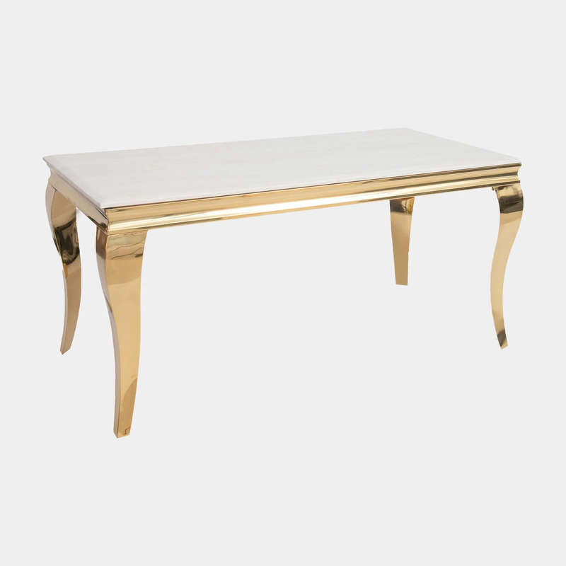Marble Dining Table - Gold