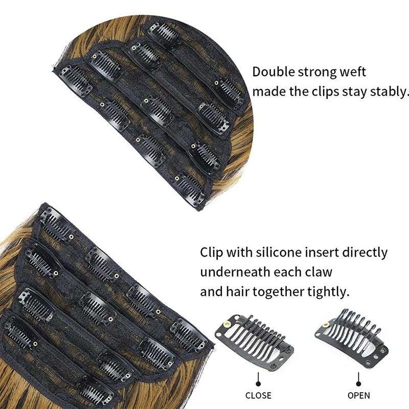 50cm Curly Wavy Long 4 PCS Set Thick Clip In On Hair Extensions - 9#