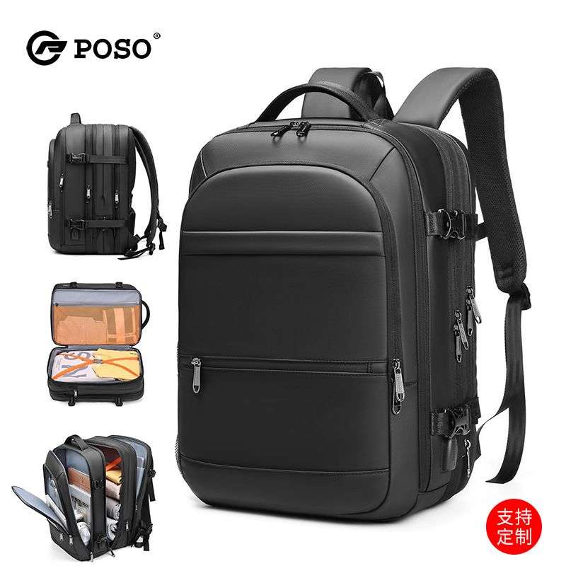 POSO EliteTravlr Mens Scalable Bag Laptop Backpack