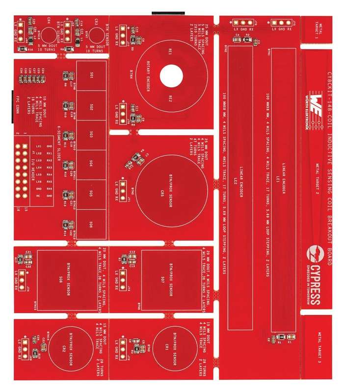 Infineon (CY8CKIT-148-Coil) Inductive Sensing Coil Breakout Board