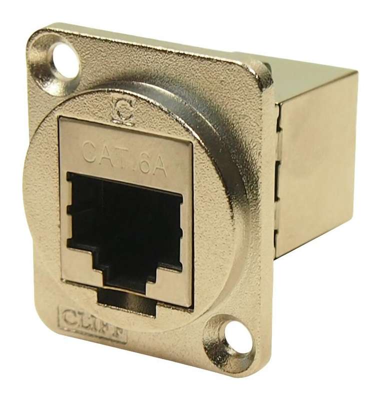 Cliff Electronic Components (CP30225SM) In-Line Adapter, Cat6a, RJ45, RJ45