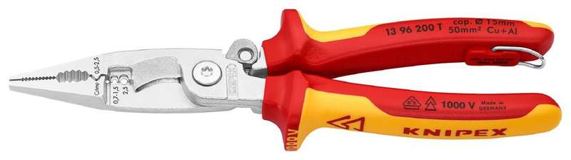 Knipex (13 96 200 T) Plier, Electrician, 200 mm Length