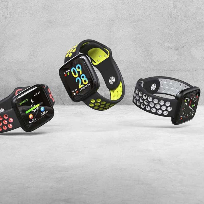 SWEG® Sports Fitness Activity Tracker Heart Rate Monitor Y6 Smart Watch - Grey & Black
