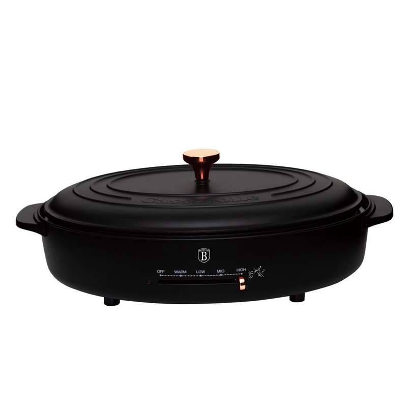 Berlinger Haus 1800W Electric Table Grill - Black Rose Collection