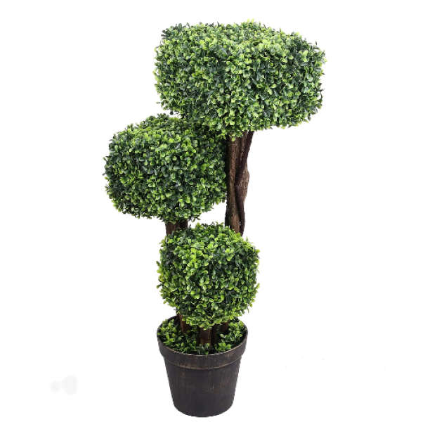Artificial Boxwood Square Topiary Tree