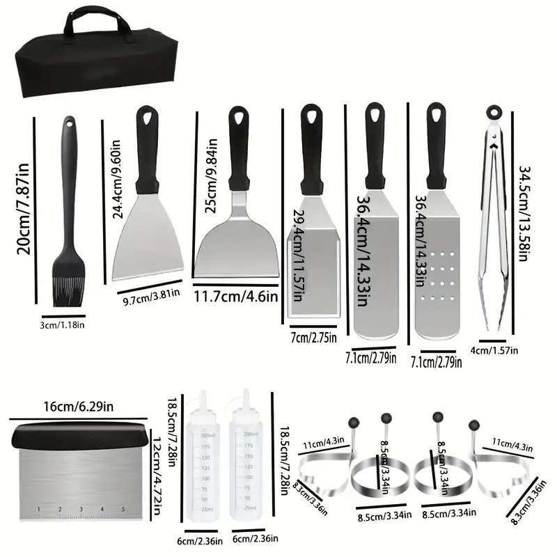 15 Pcs BBQ Tool Set
