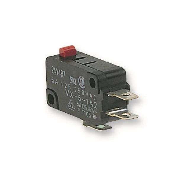 Omron (V-16-3A5 BY OMI) Microswitch, Miniature, Pin Plunger
