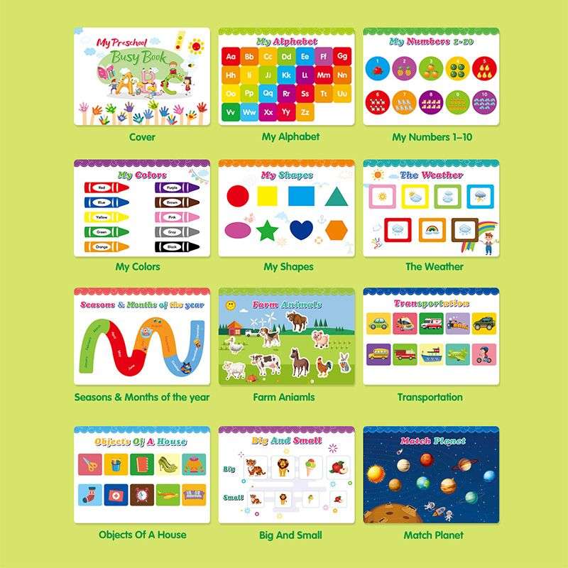 Busy Book Preschool Learning Toys Activity Book For Kids