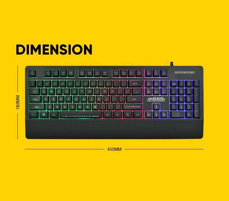 Armaggeddon AK-666X Kalashnikov Membrane Gaming Keyboard