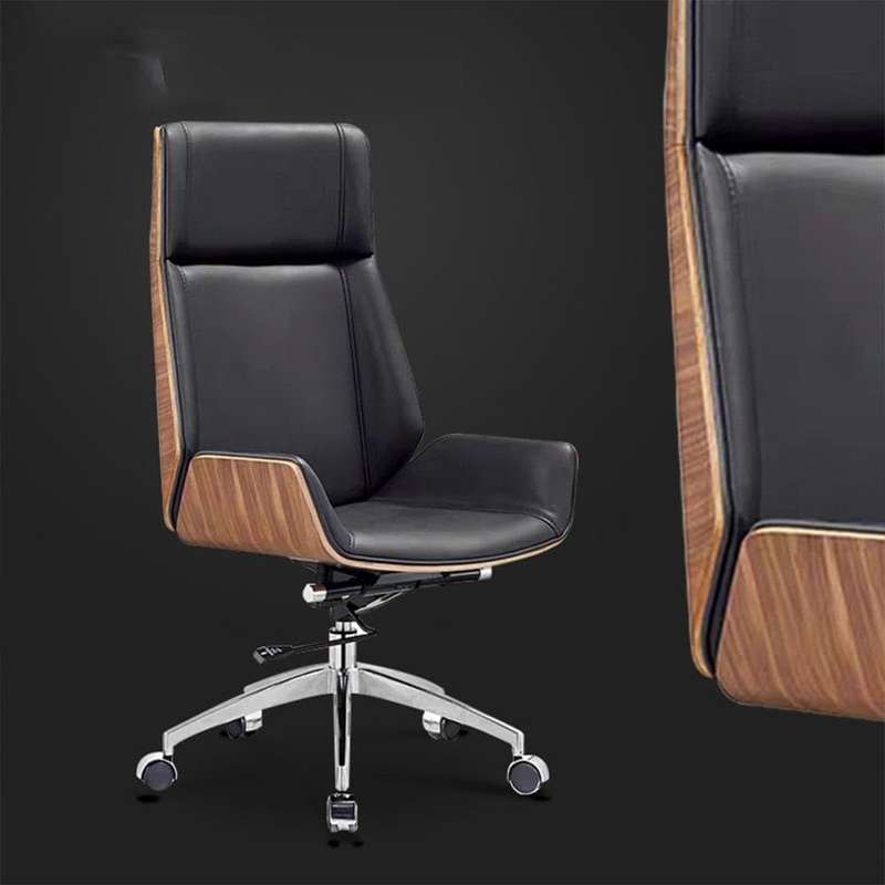 Office Chair - Executive Faux Leather - Black / Brown Colour