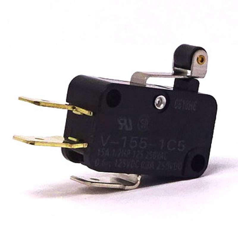 Omron (V-155-1C5) Microswitch, Snap Action, Short Roller Lever